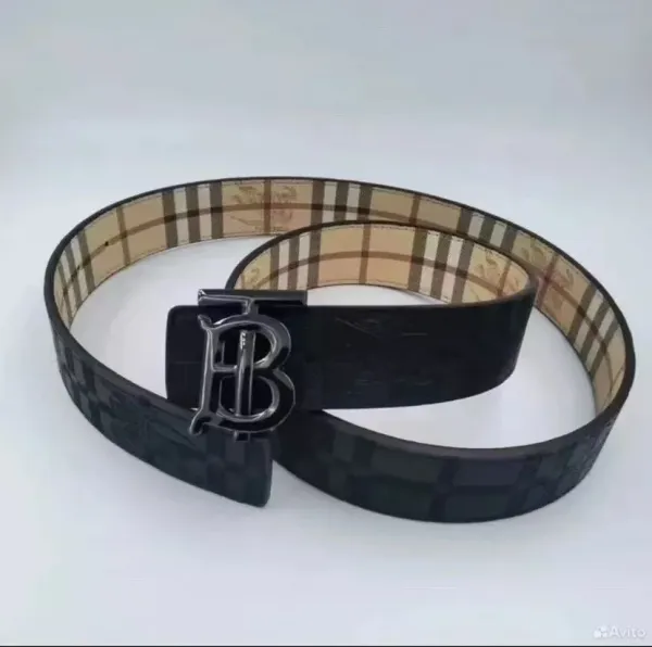 Burberry Monogram Check Belt Black - 1