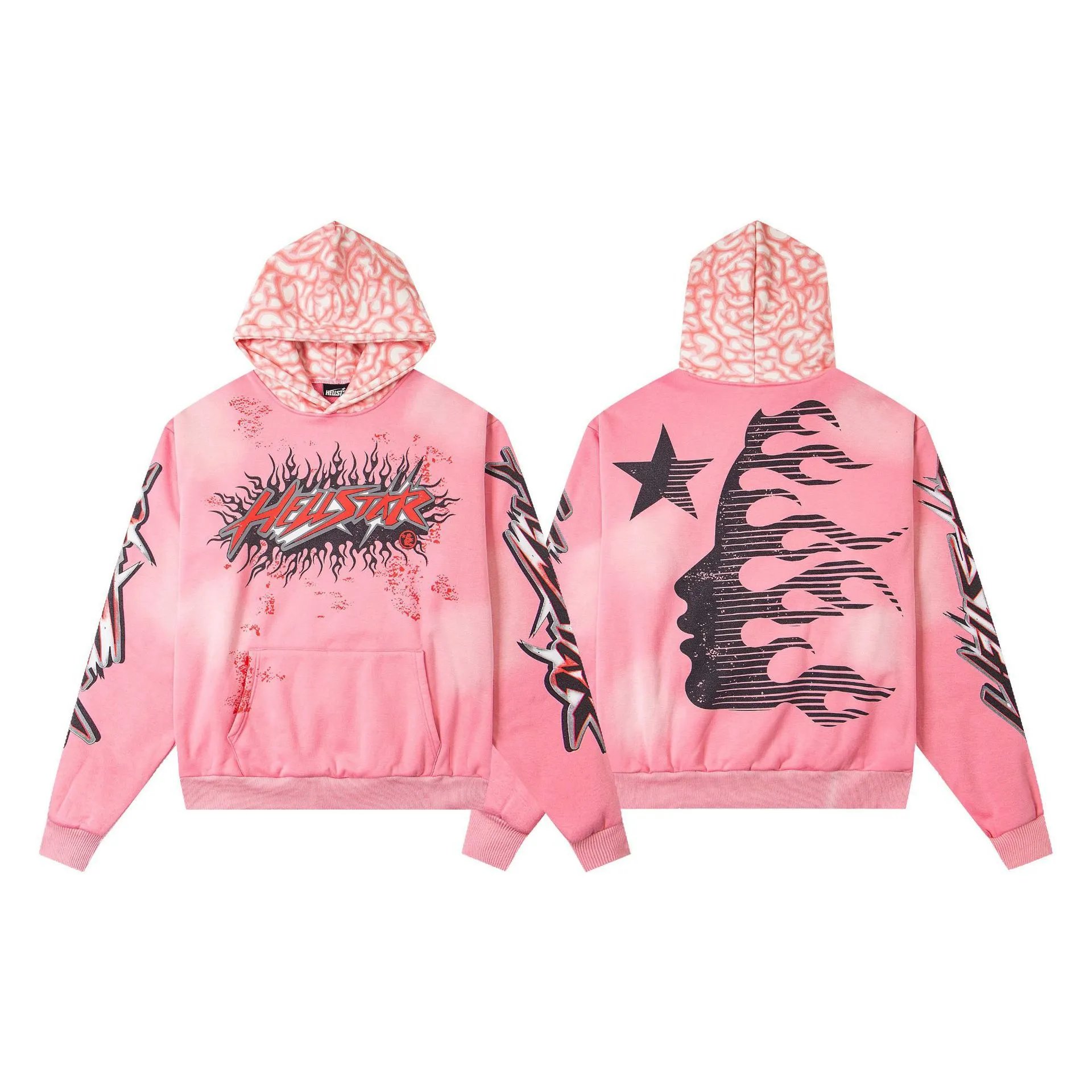Hellstar Pink Graphic Hoodie
