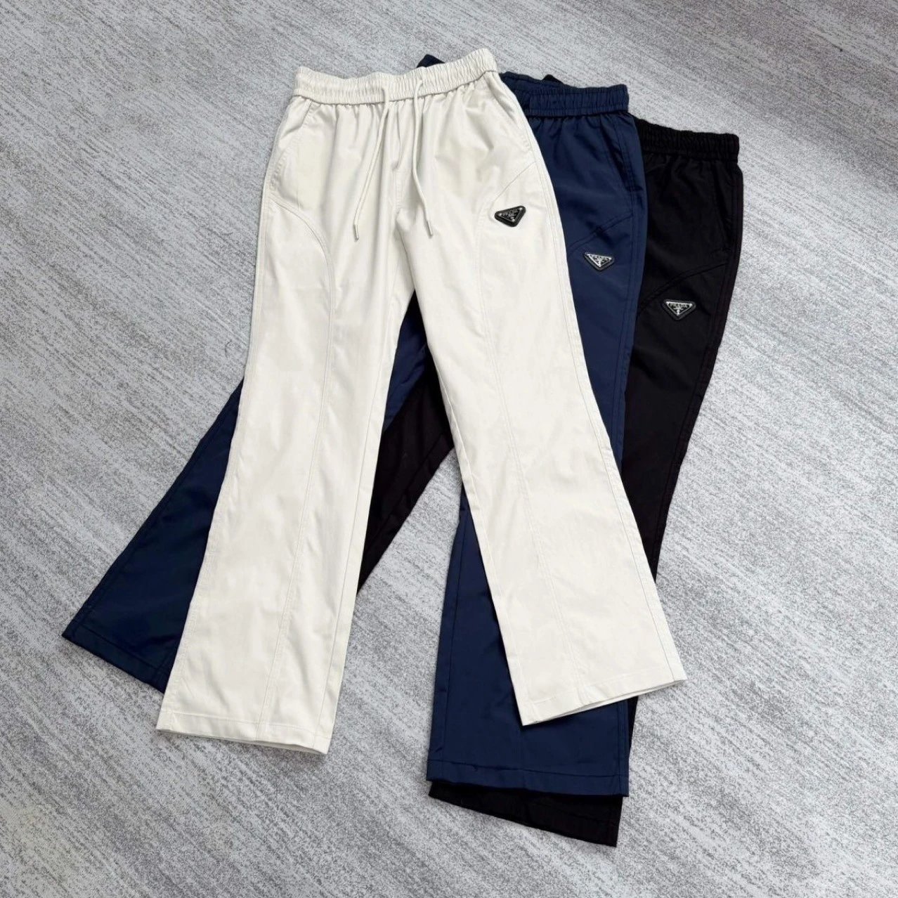 Prada White Elastic Waist Pants