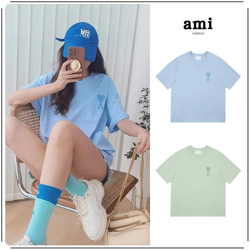 Ami alafuni Blue Heart T-Shirt