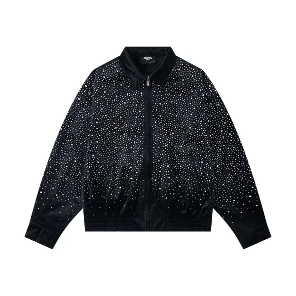 Gucci Horsebit Crystal-Embellished Velvet Jacket Black - 8