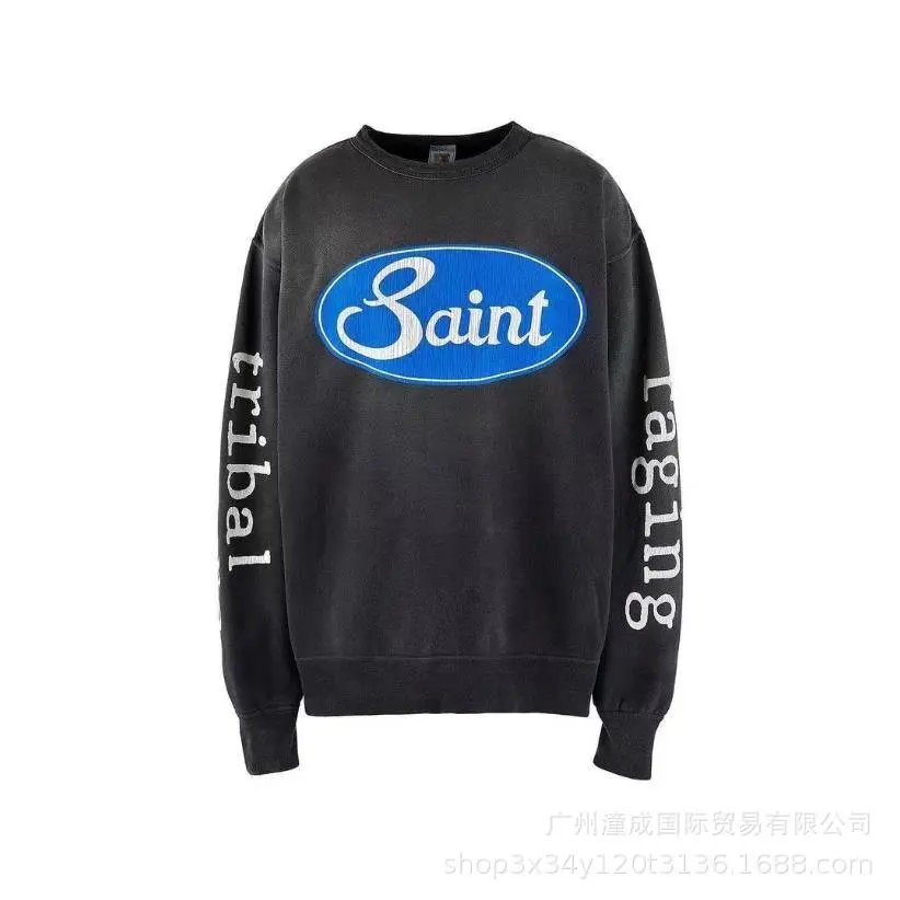 Distressed Rhinestone Skull Print Hoodie photo 4