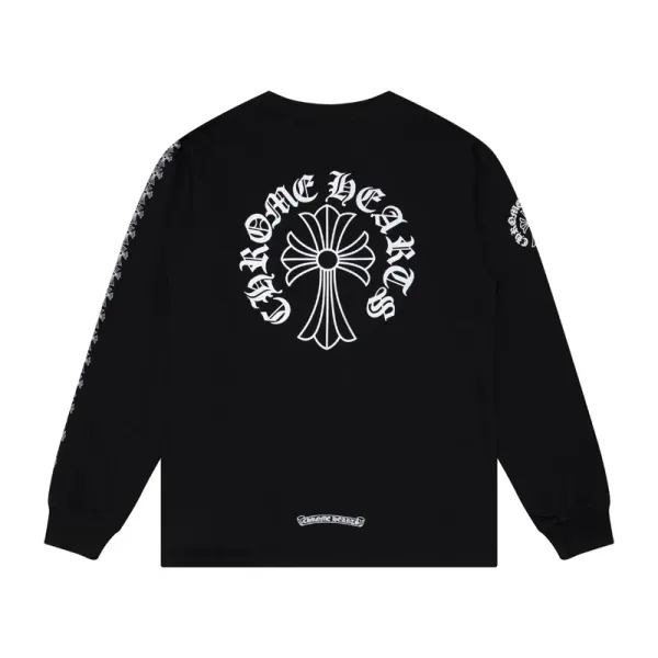 Chrome Hearts Cross Logo Long Sleeve T-Shirt Black - 1