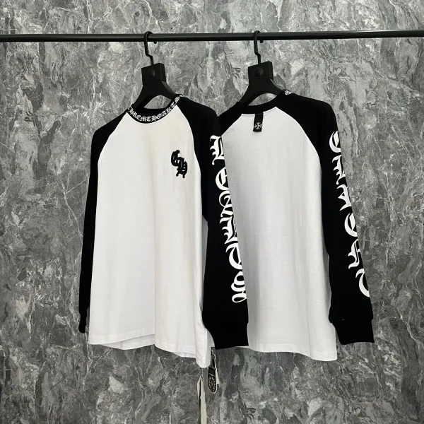 Chrome Hearts Raglan Long-Sleeve T-Shirt White/Black - 1