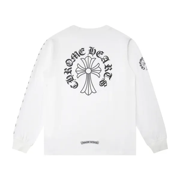 Chrome Hearts Cross Logo Long Sleeve T-Shirt White - 1