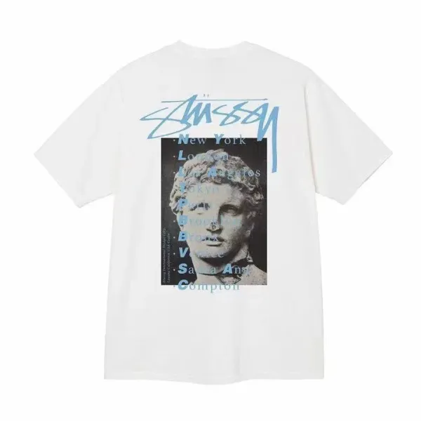 Stüssy Classical Print White T-Shirt - 1