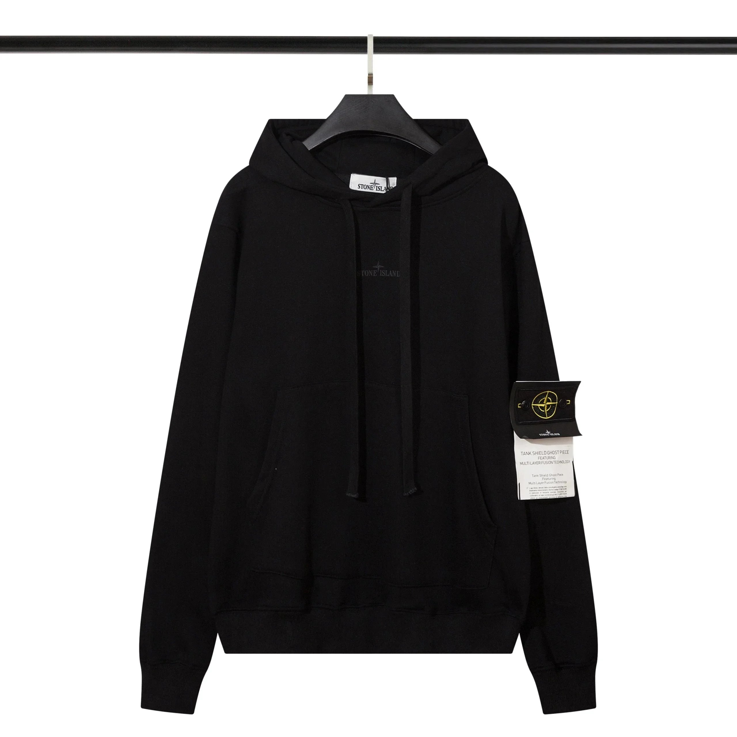 Stone Island Tank Shield Ghost Piece Black Hoodie