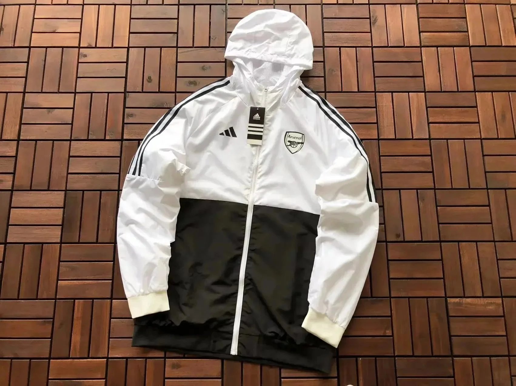 Adidas Arsenal Windbreaker White/Black Jacket - 1