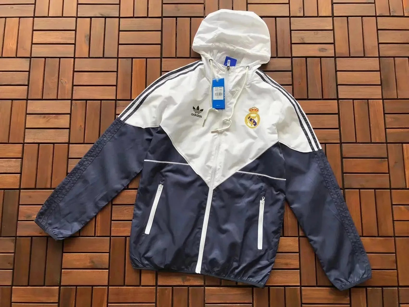 Adidas Originals x Real Madrid Windbreaker Jacket White/Navy - 1
