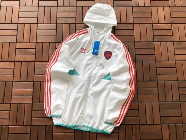 Adidas Originals x Arsenal Windbreaker White Red Teal Windbreaker - 1