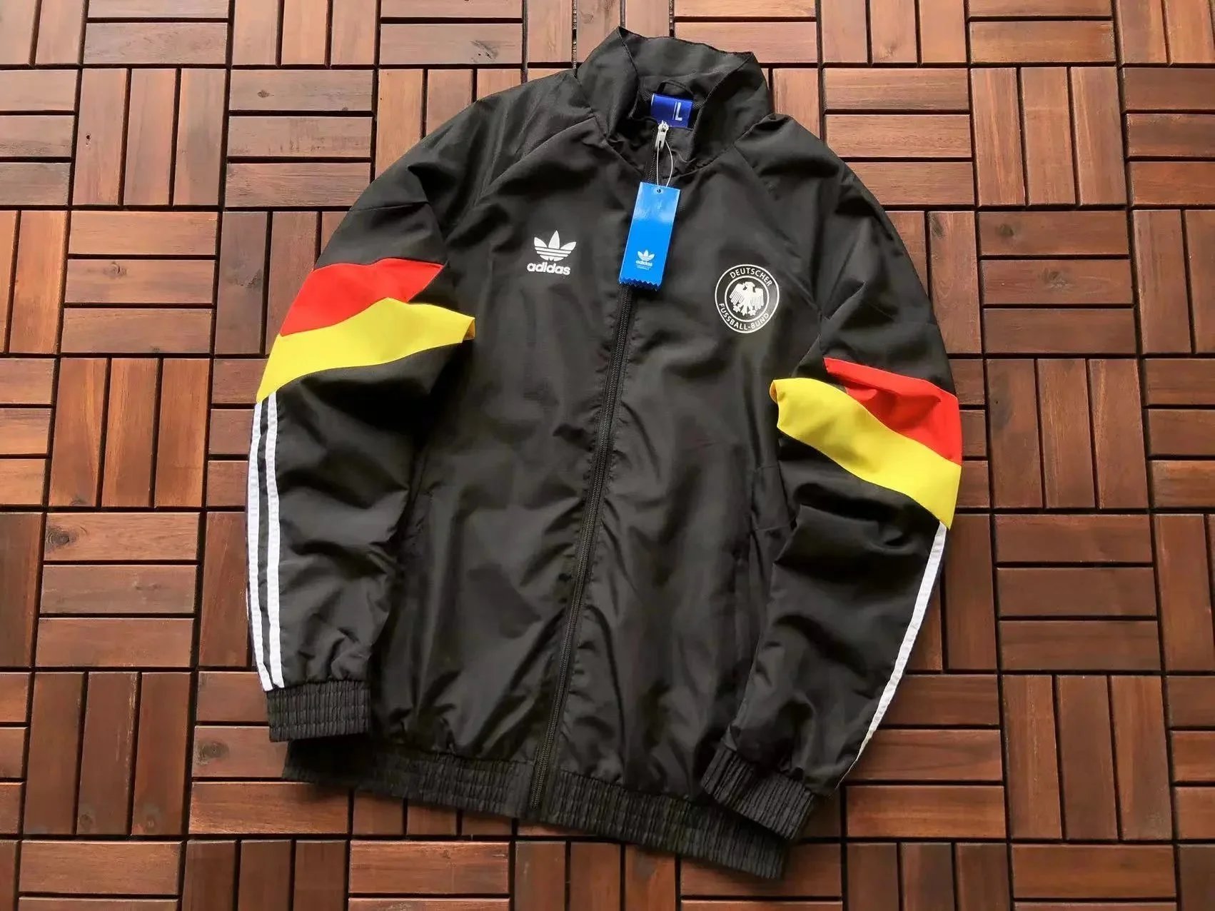 Adidas Germany National Team Windbreaker Jacket Black/White - 11