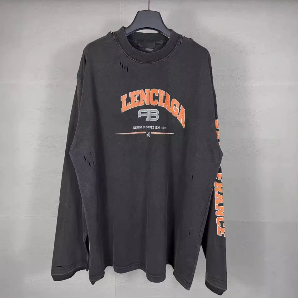 Balenciaga Black Logo Print Co