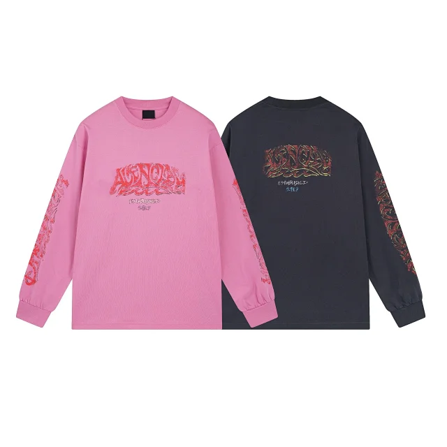 Balenciaga T-Shirts Long-Sleeve Graffiti Logo T-Shirt product detail image 1