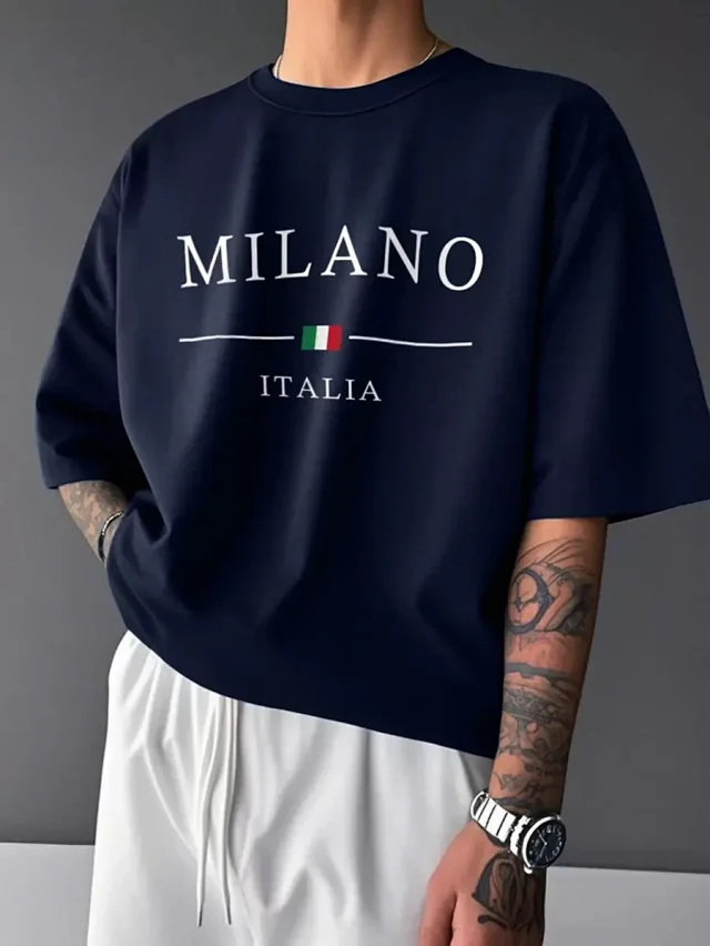 Unbranded T-Shirts Milano Italia Graphic Print Crewneck product detail image 4