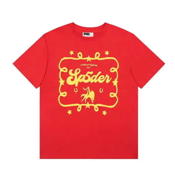 Nocturnal Highway x Sp5der Red Graphic T-Shirt - 1