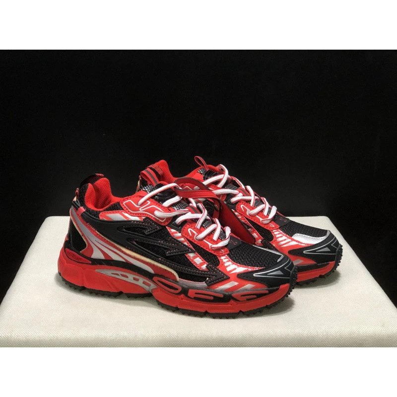 Unbranded Sneakers Chunky mesh with three-arrow side overlays — Deep red
