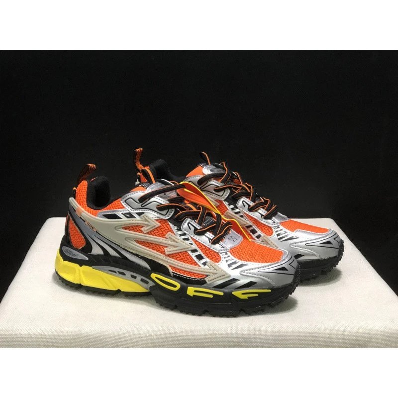 Unbranded Sneakers Chunky mesh with three-arrow side overlays — Orange-yellow