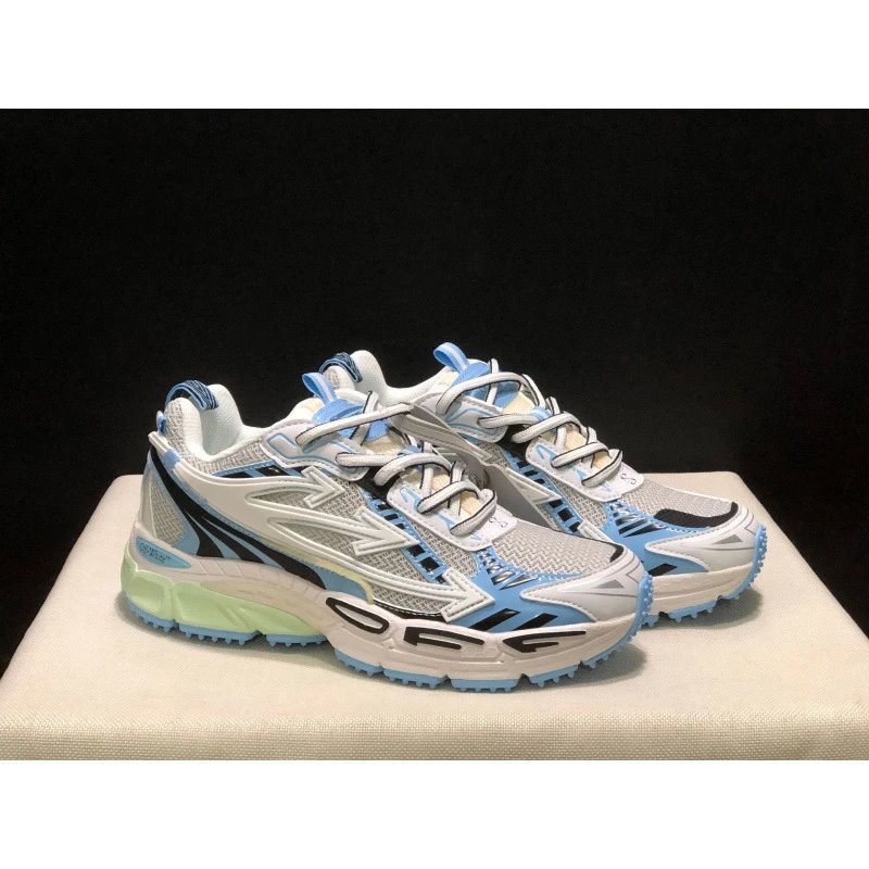 Unbranded Sneakers Chunky mesh with three-arrow side overlays — Gray-blue