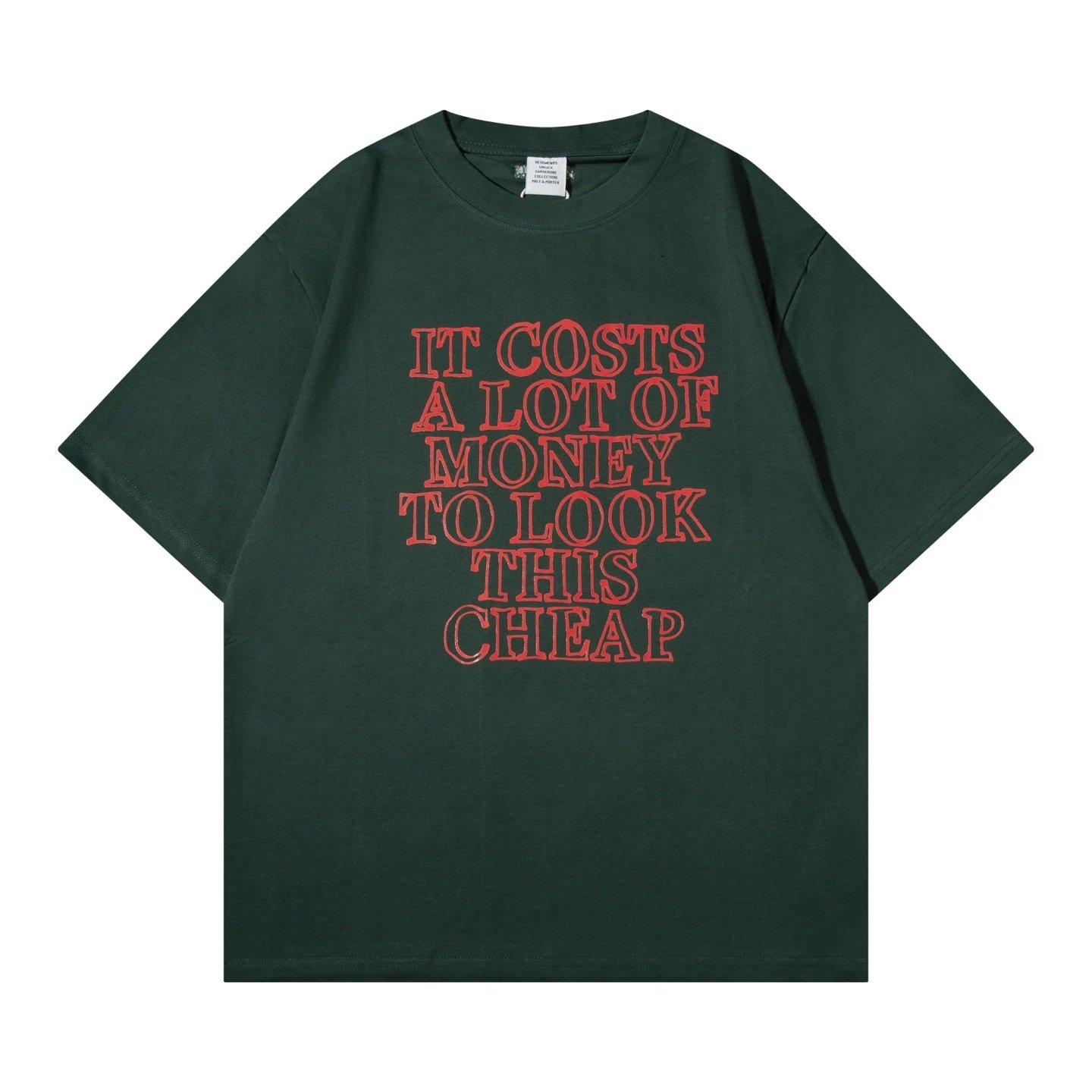 Versace It Costs A Lot Of Money To Look This Cheap Army Green T-Shirt