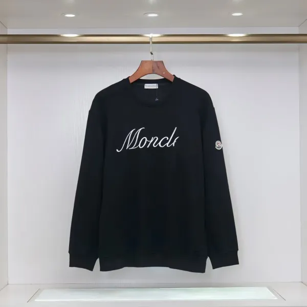 Moncler Moncler Script Logo Black Hoodie - 1