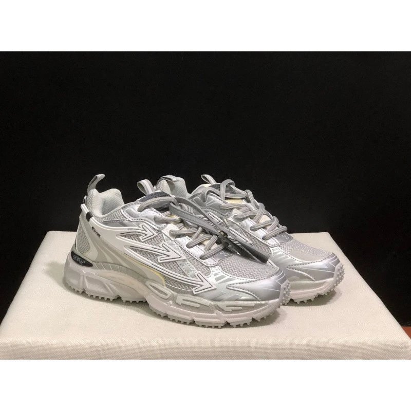 Unbranded Sneakers Chunky mesh with three-arrow side overlays — Whitewash