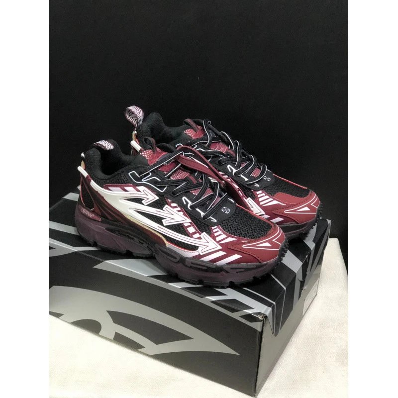 Unbranded Sneakers Chunky mesh with three-arrow side overlays — Wine red