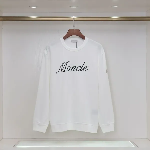Moncler Moncle Script Logo White Hoodie - 1