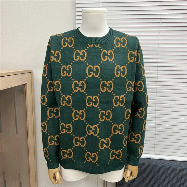 Gucci GG Monogram Knit Sweater Forest Green - 1
