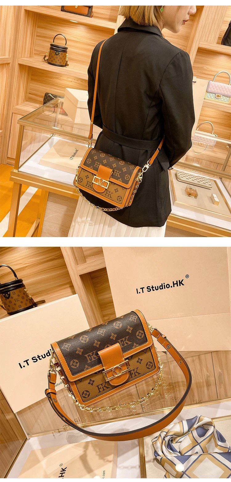 Louis Vuitton Monogram Reverso Bag Tan Leather Crossbody Bag - 6
