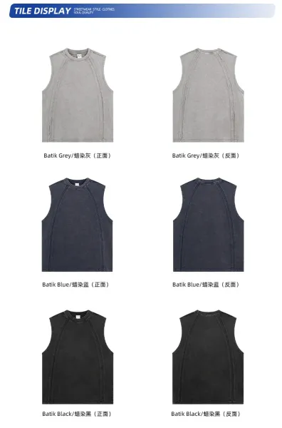 Design Acid Wash Gray Vest-Top - 7