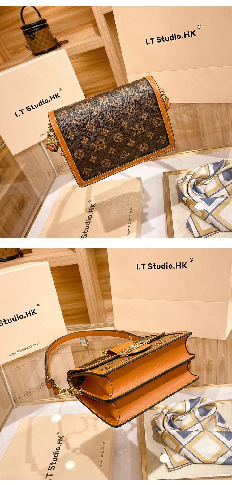 Louis Vuitton Monogram Reverso Bag Tan Leather Crossbody Bag - 7