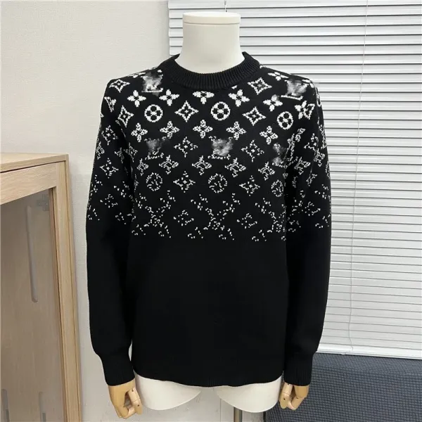 Louis Vuitton Monogram Knit Sweater Black - 1
