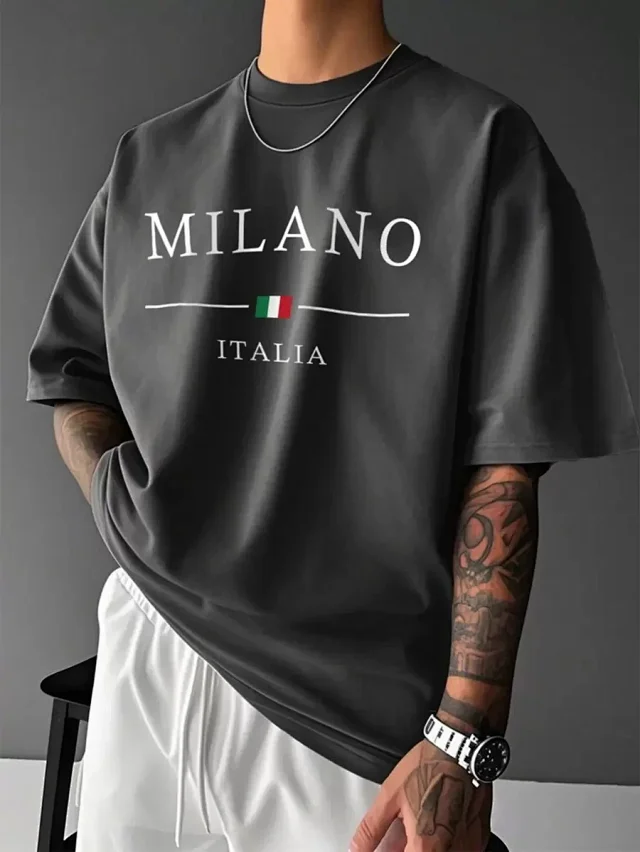 Unbranded T-Shirts Milano Italia Graphic Print Crewneck product detail image 6