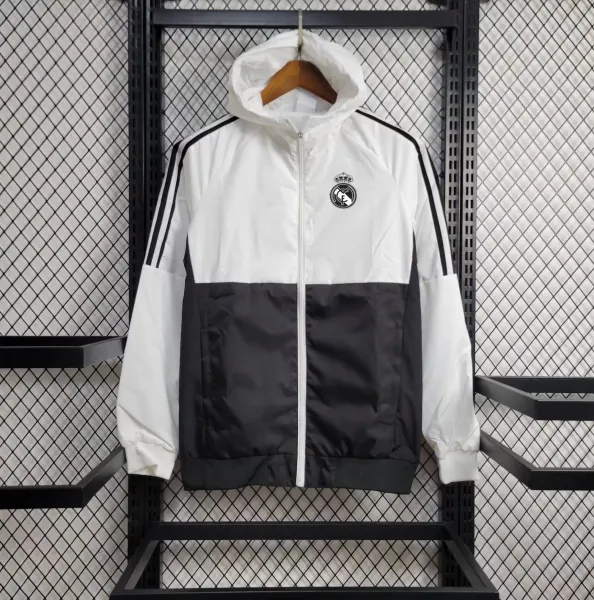 Real Madrid Windbreaker Jacket White / Black Outerwear.windbreaker - 1