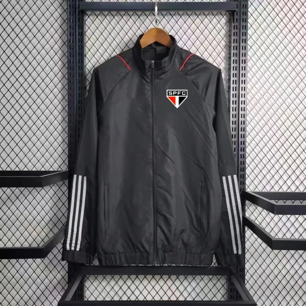 Corinthians São Paulo FC Windbreaker Black Jacket Outerwear.windbreaker - 1