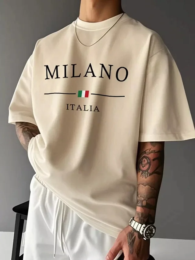 Unbranded T-Shirts Milano Italia Graphic Print Crewneck product detail image 5