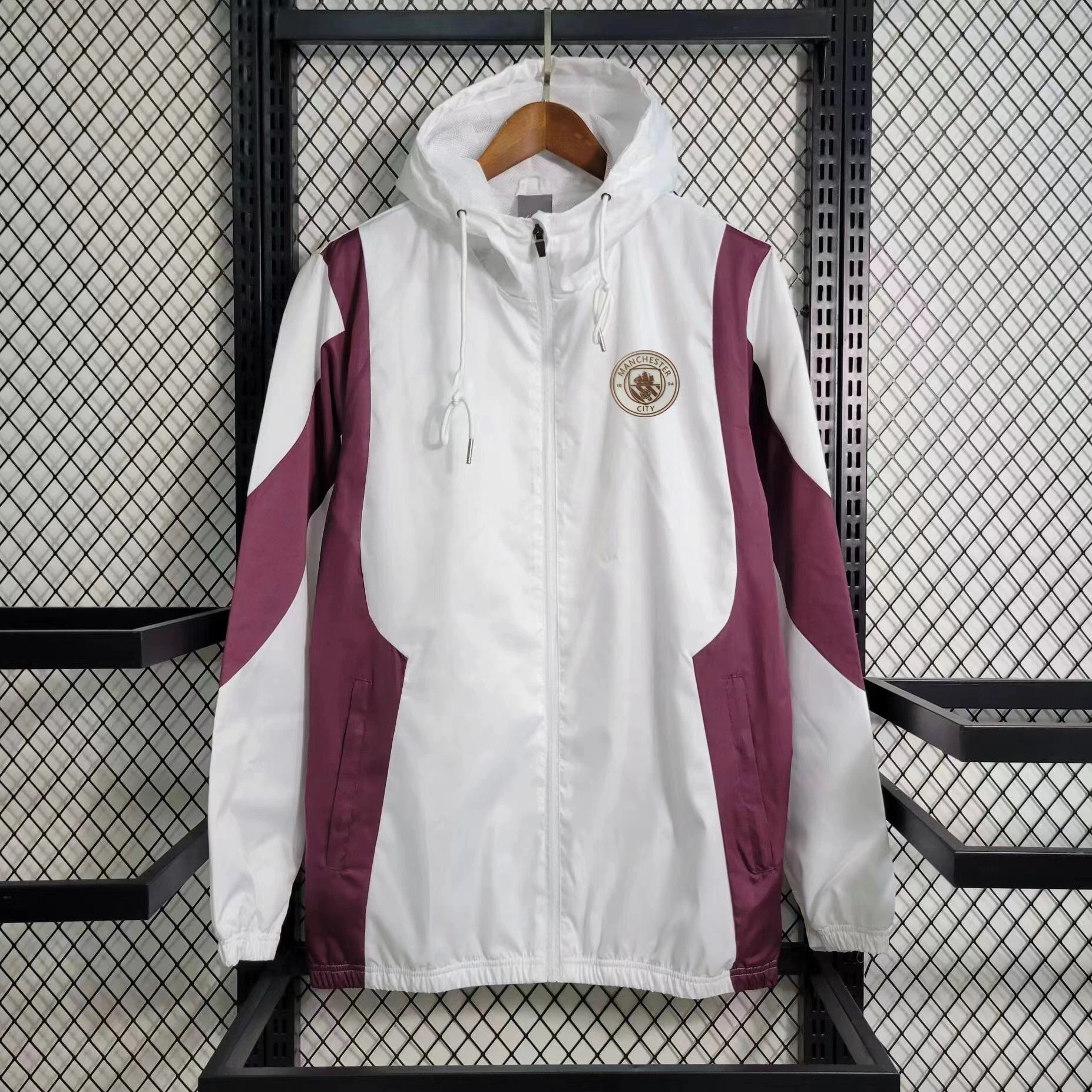 Real Madrid Jackets Hooded full-zip football windbreaker — Manchester City002