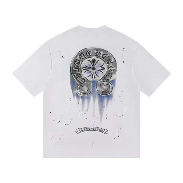 Chrome Hearts x Gallery Dept. Metal Cross Logo Washed White T-Shirt - 1