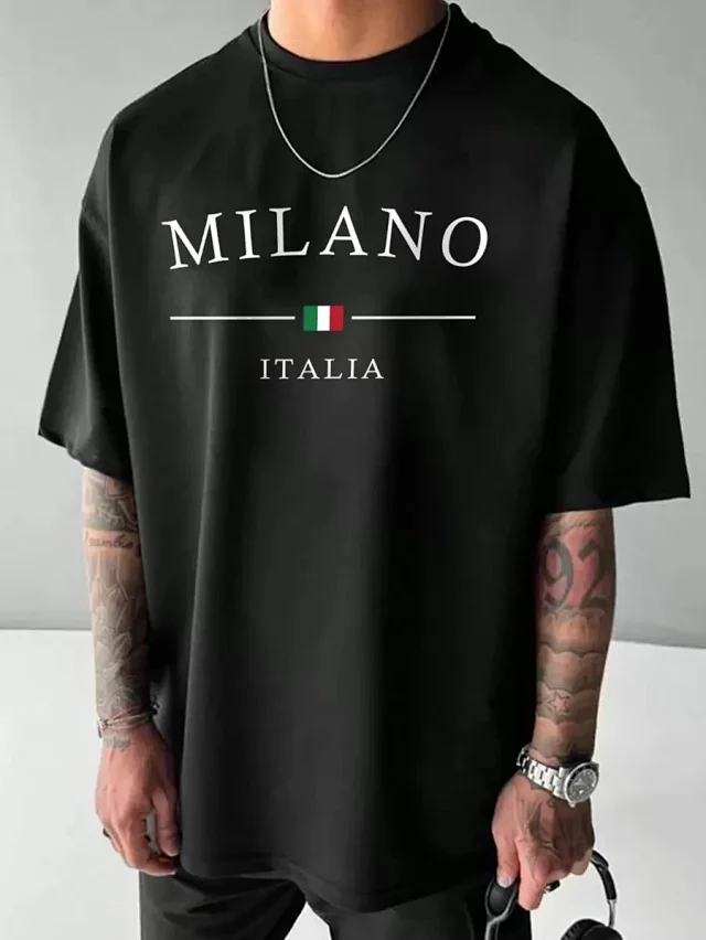 Unbranded T-Shirts Milano Italia Graphic Print Crewneck product detail image 8