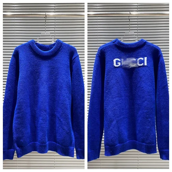 Gucci Logo Knit Sweater Royal Blue - 1