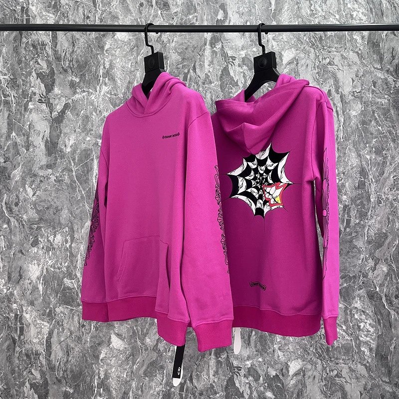ChrÓme HeÓarts MaÓtty Boy Spider Web Hoodie Purple 25 SSs
