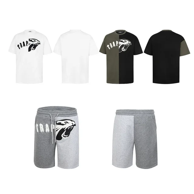 Trapstar T-Shirts Split-panel panther graphic T-shirt product detail image 1
