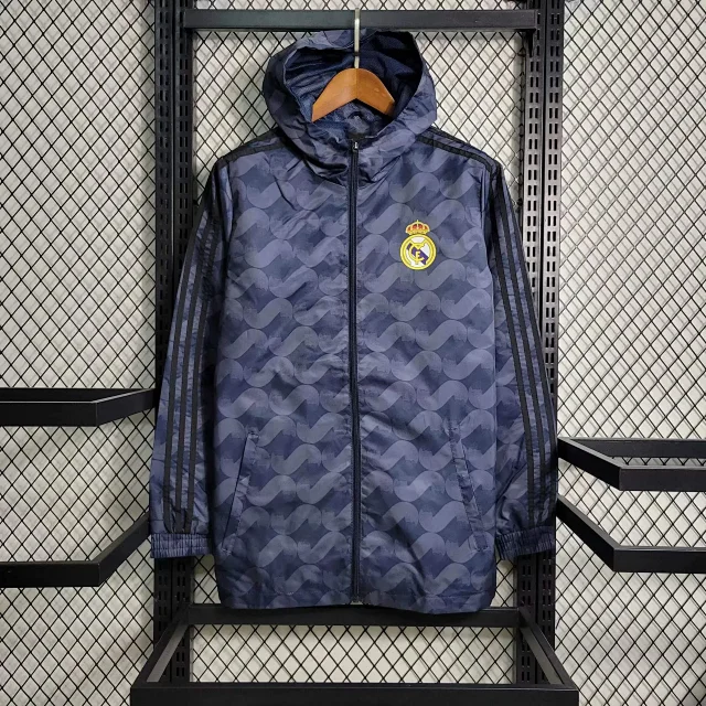 Real Madrid Jackets Hooded full-zip football windbreaker product detail image 12