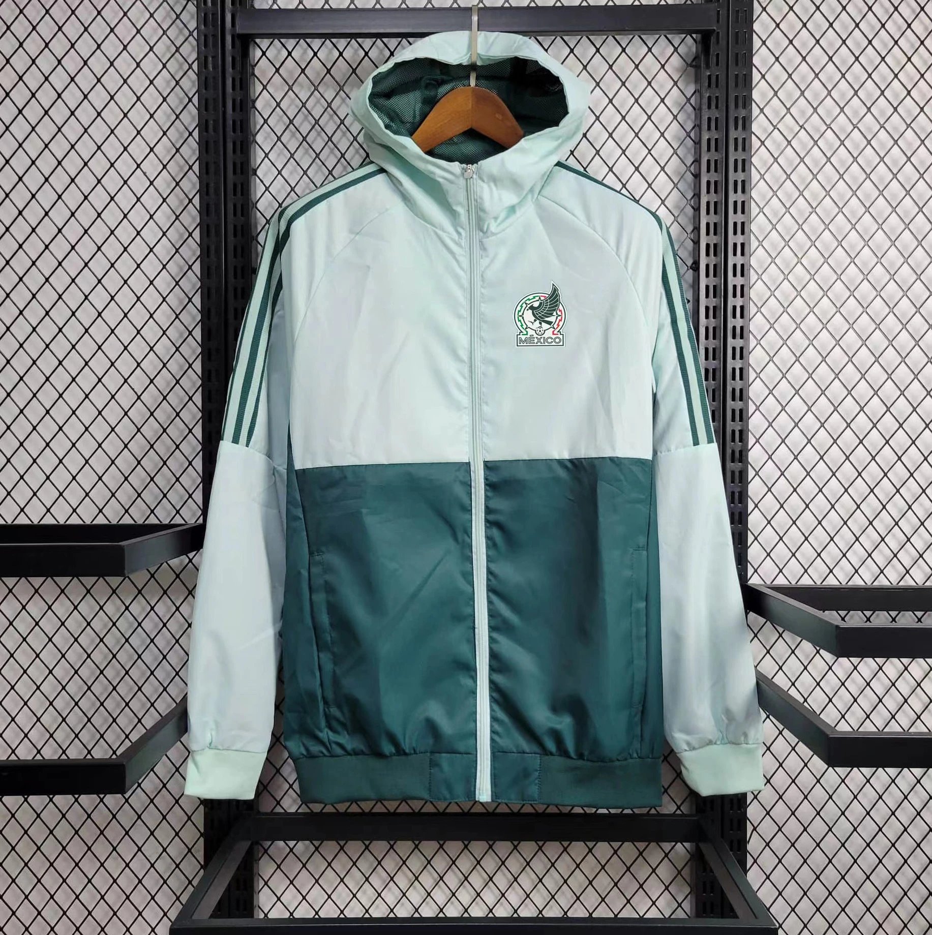 Real Madrid Jackets Hooded full-zip football windbreaker — Mexico 001