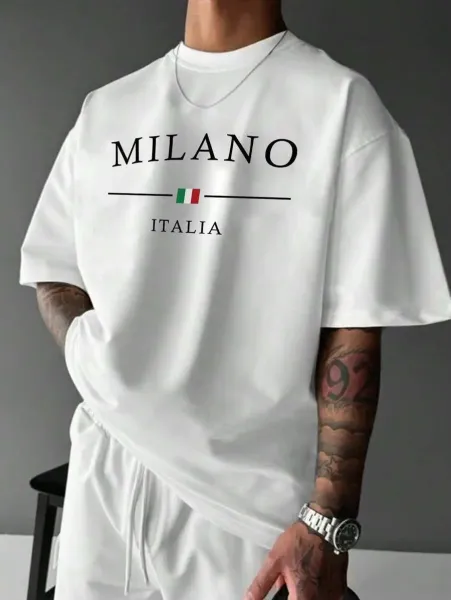 Design Milano Italia Graphic T-Shirt Navy - 4