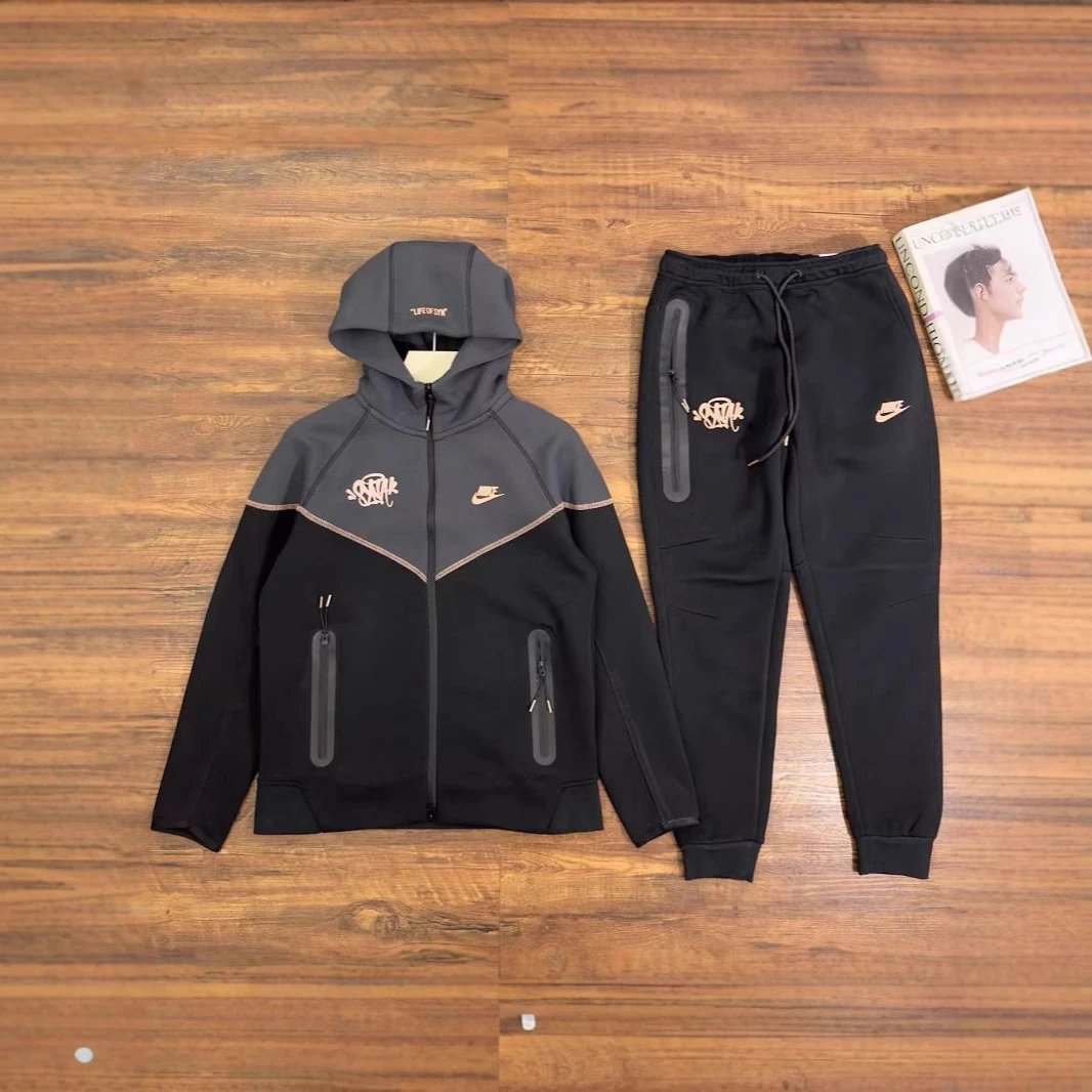 Nike Black and Grey Hoodie and Jogger Set