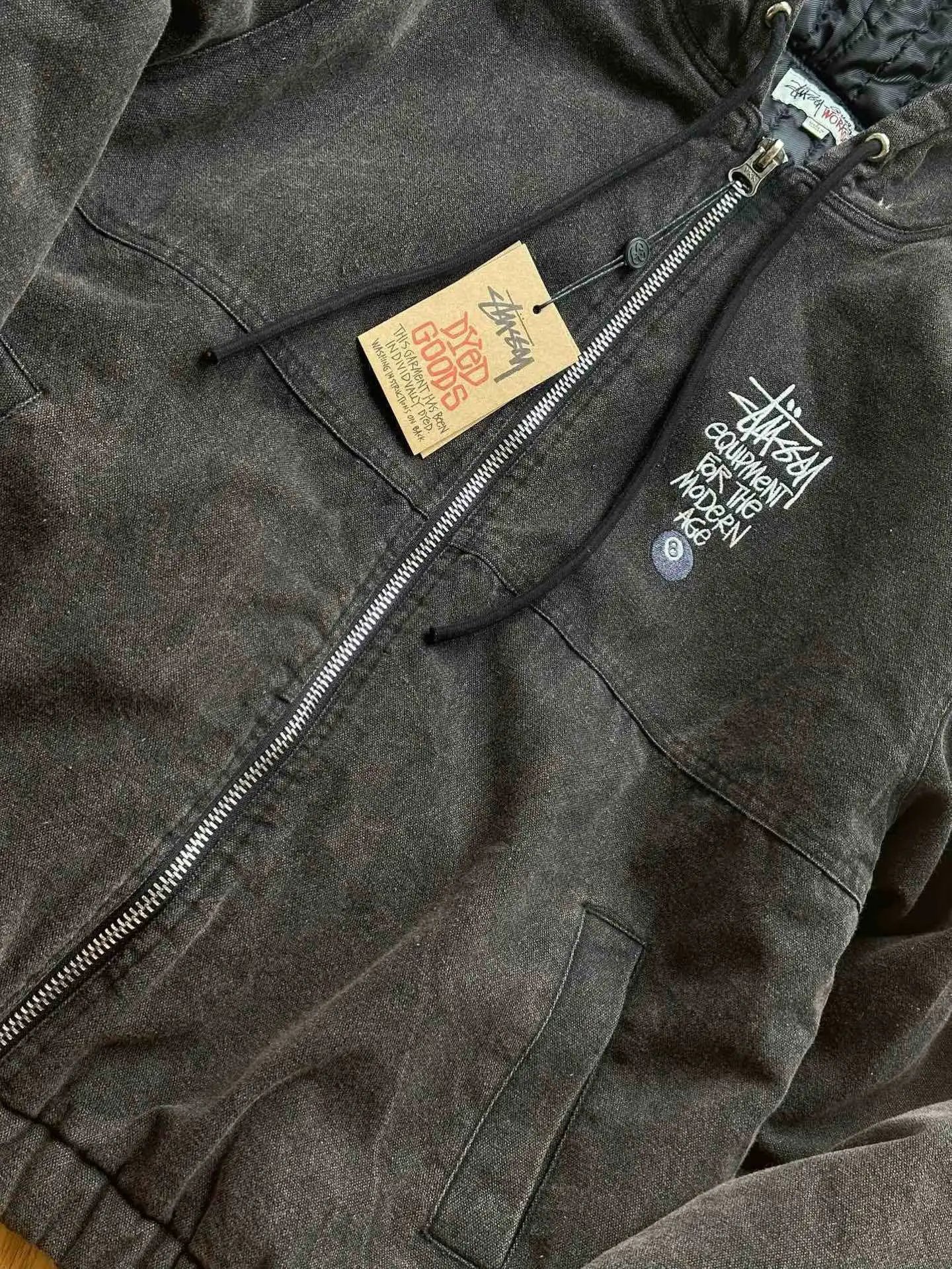 Stussy Reversible Hooded Jacket Charcoal / Plum Outerwear - 9