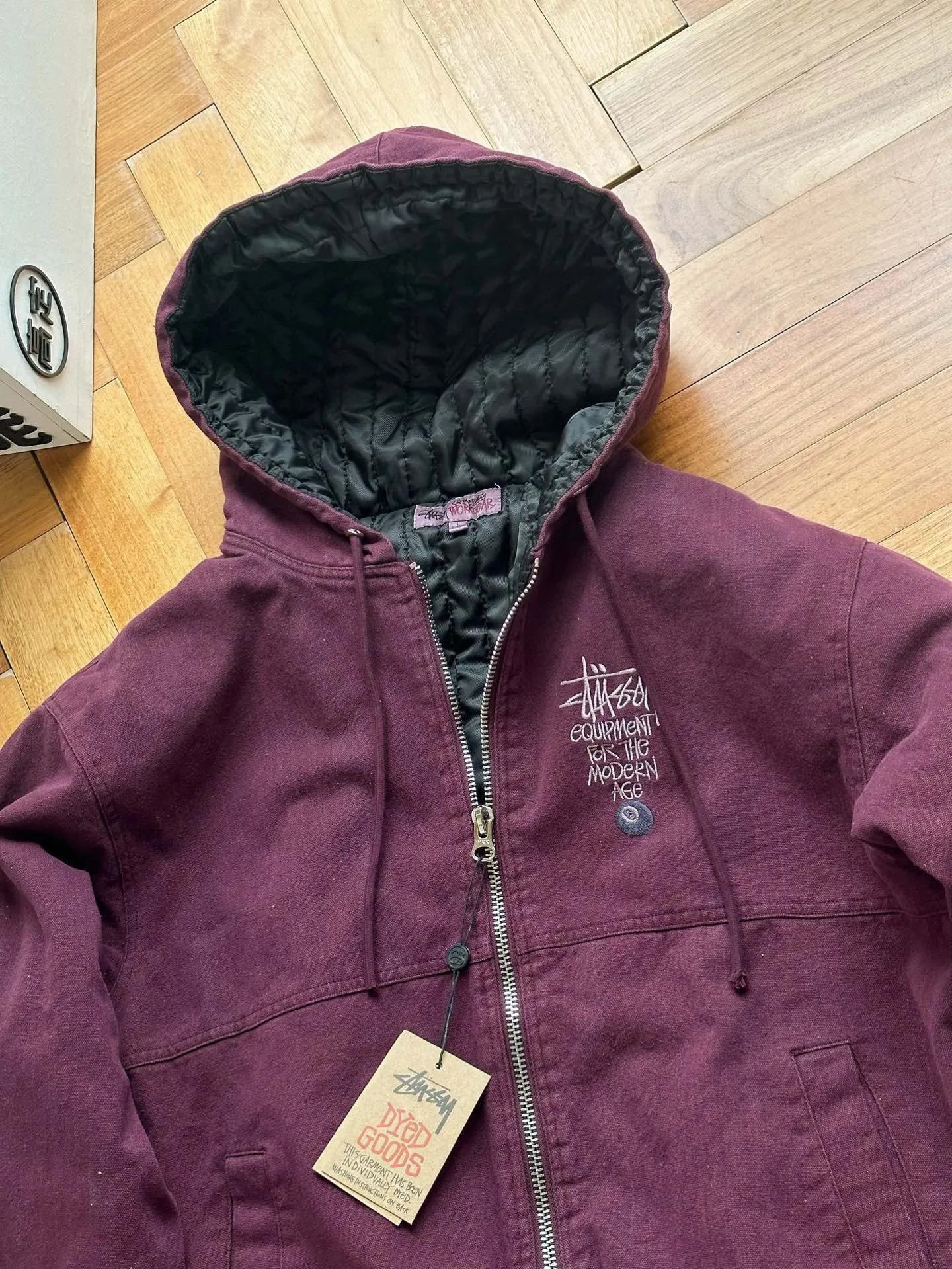 Stussy Reversible Hooded Jacket Charcoal / Plum Outerwear - 8