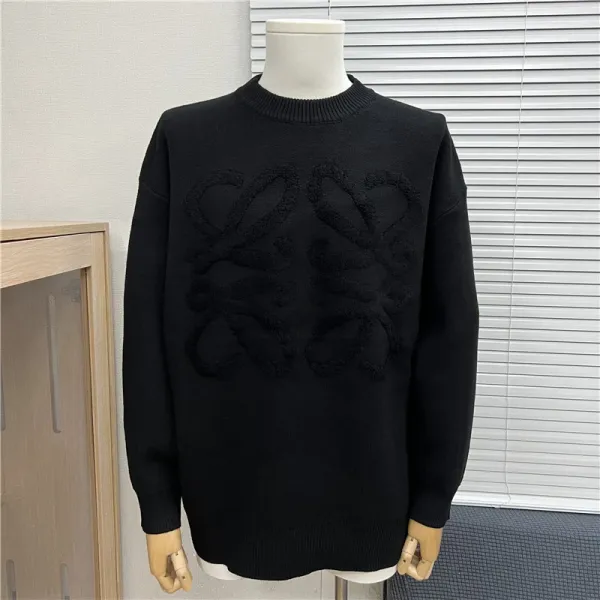 Loewe Anagram Knit Sweater Black - 1