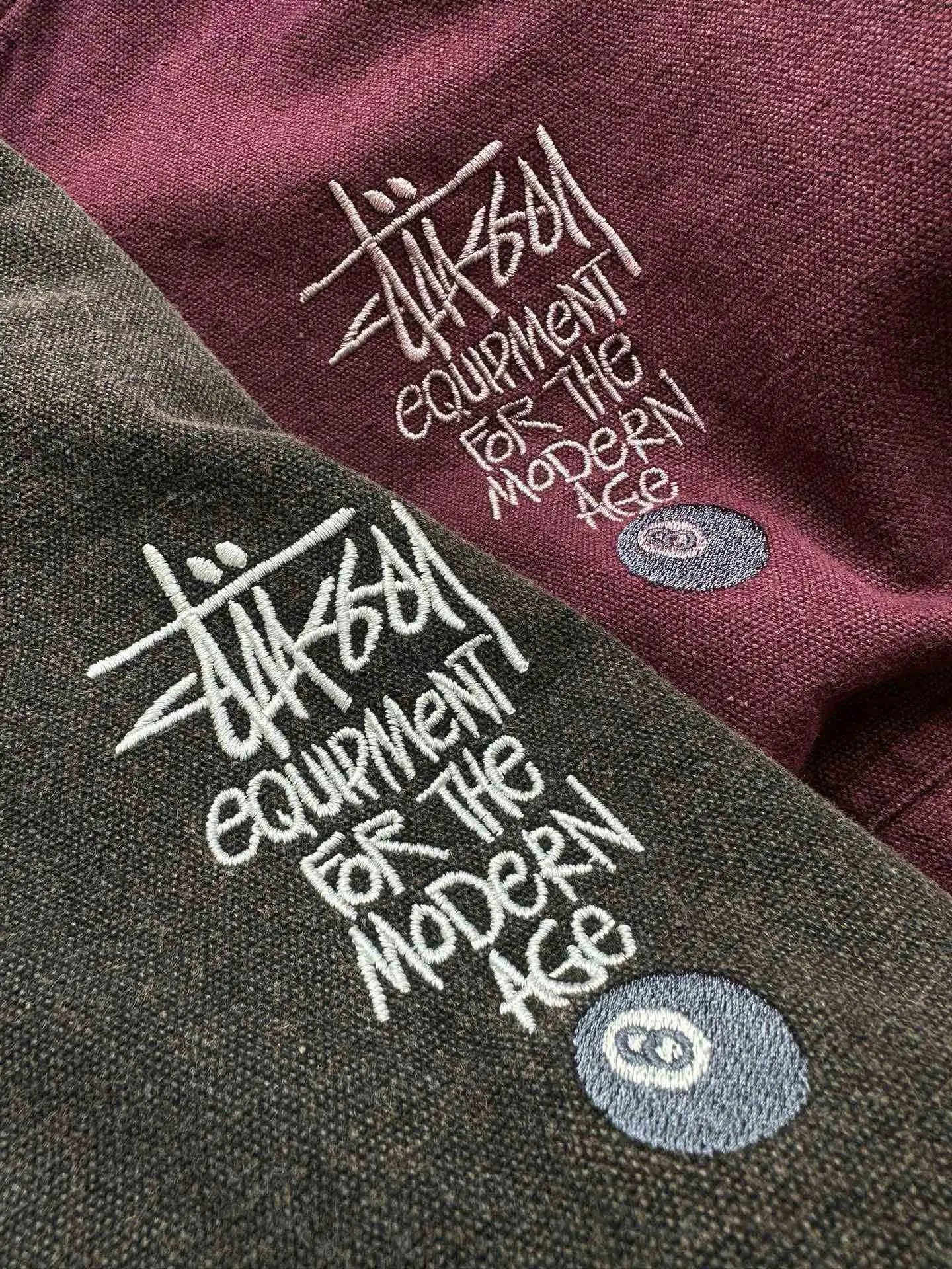 Stussy Reversible Hooded Jacket Charcoal / Plum Outerwear - 12